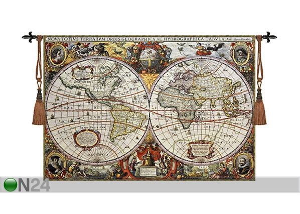 Seinavaip Gobelään Antique World Map 140x97 cm