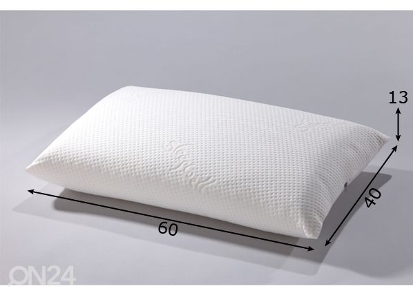 Sleepwell padi Latex Soft 40x60x13 cm mõõdud