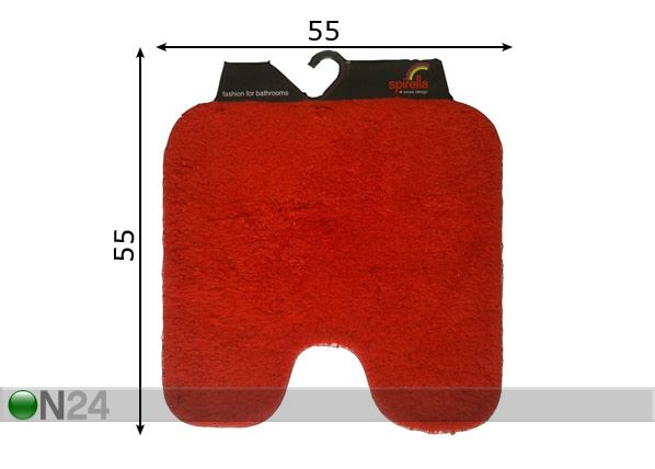 Spirella WC-poti vaip California punane 55x55 cm mõõdud