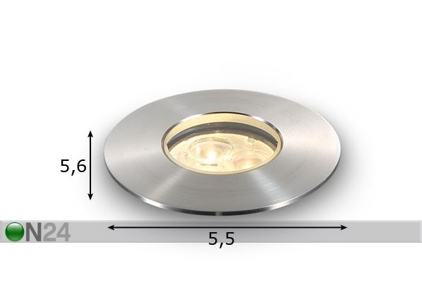 Süvistatav LED valgusti maapinnale IP67 mõõdud