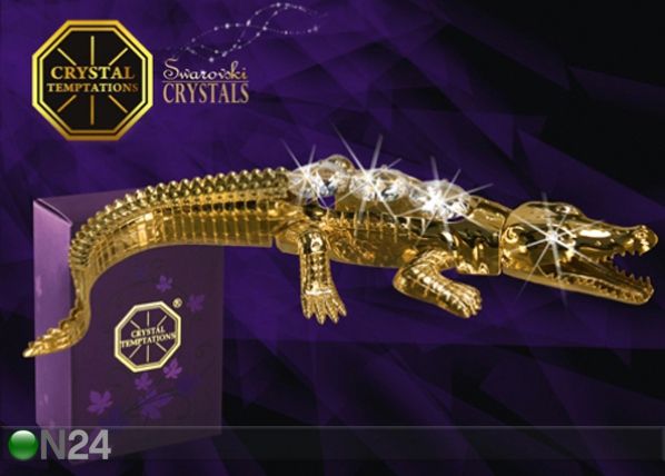 Swarovski kristallidega kuju Krokodill