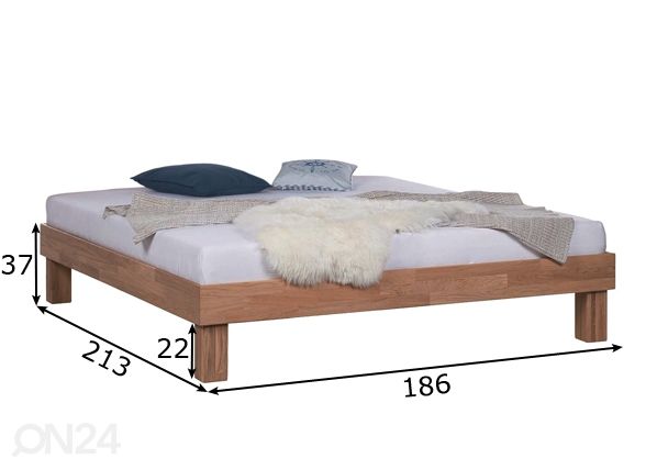 Tammepuidust voodi Judith 180х200 cm mõõdud