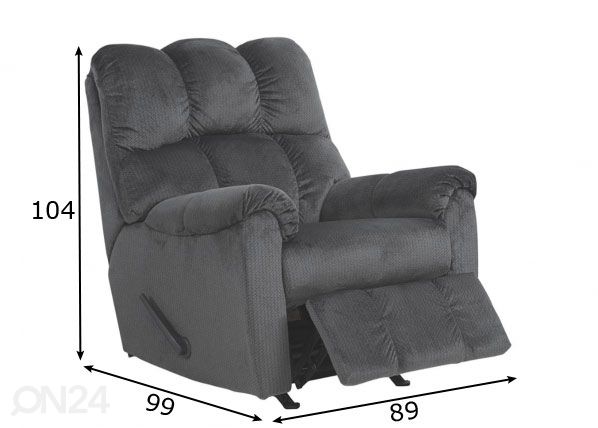 Tugitool recliner (kiikuv) mõõdud