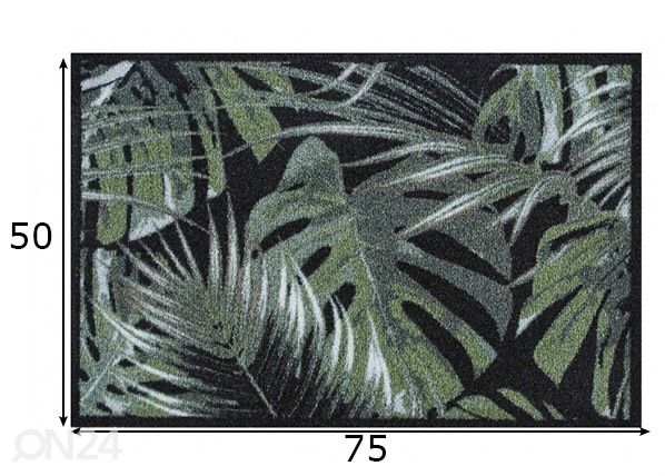 Uksematt Palm Leaves 50x75 cm mõõdud