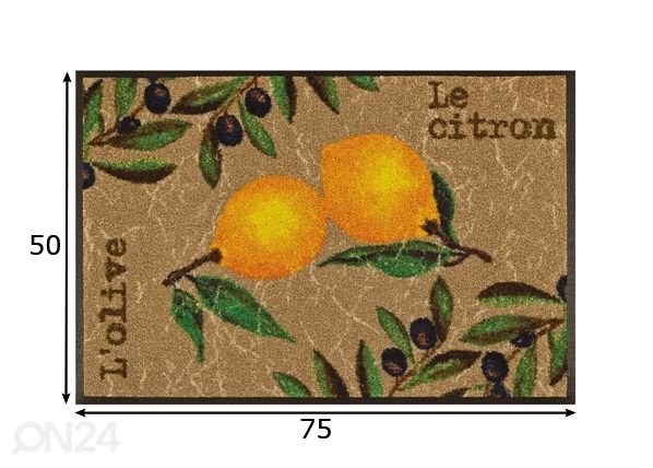 Vaip Le Citron 50x75 cm mõõdud