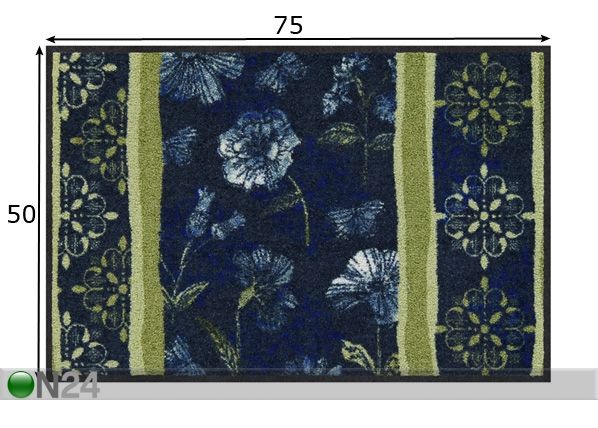 Vaip Night Flowers Stripe 50x75 cm mõõdud