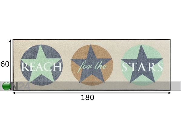 Vaip Reach for the Stars mint 60x180 cm mõõdud