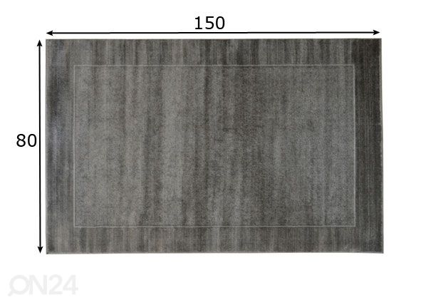 Vaip Sienna Dark Grey 80x150 cm mõõdud