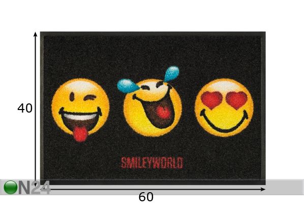 Vaip Smiley 3 Faces 40x60 cm