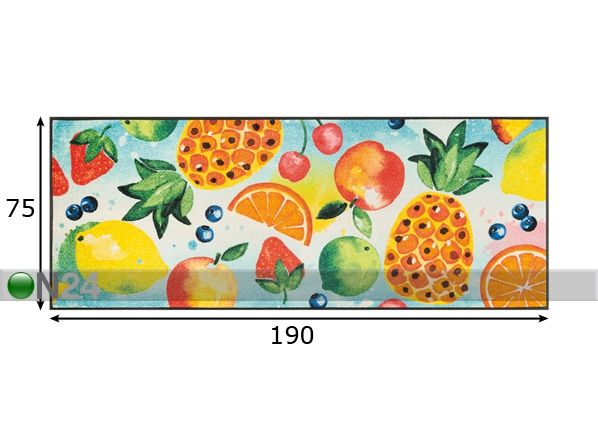 Vaip Tutti Frutti 75x190 cm mõõdud