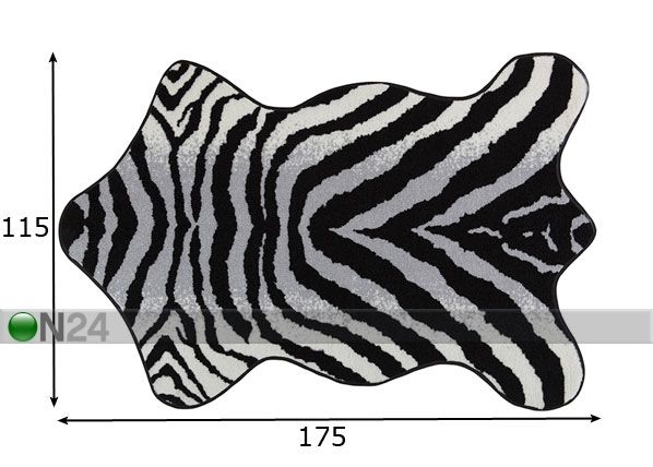 Vaip Zebra Shape 115x175 cm mõõdud