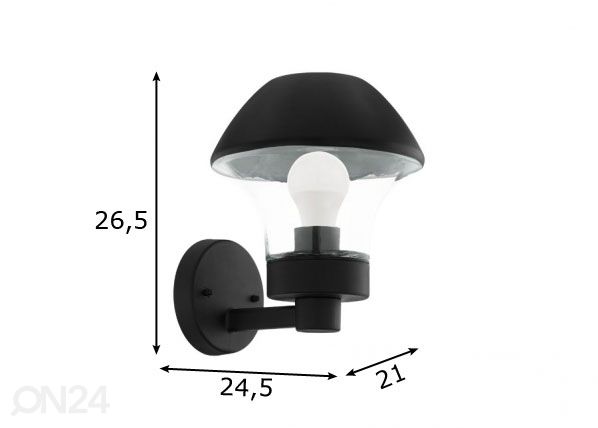 Välisvalgusti Verlucca-C LED mõõdud