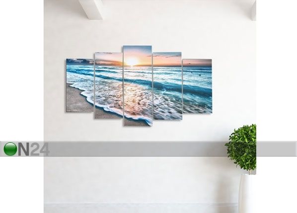 Viieosaline seinapilt Holiday Paradise 100x60 cm