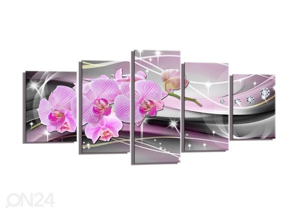 Viieosaline seinapilt Orchid 200x100 cm