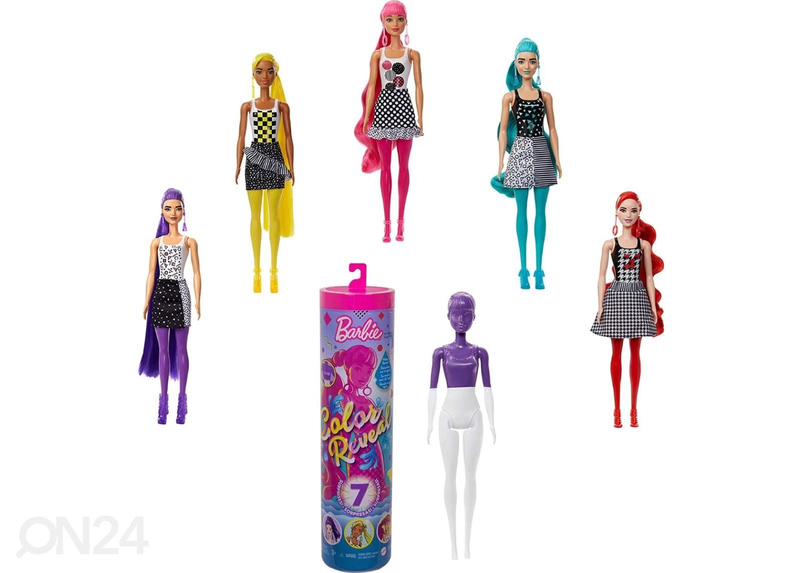 Barbie Color Reveal värvimustri üllatusnukk suurendatud