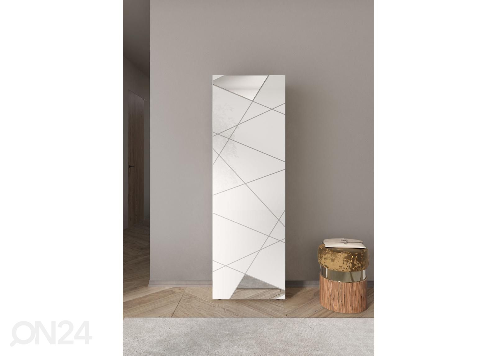 Esikukapp Vittoria 60 cm, valge läige/peeglid suurendatud