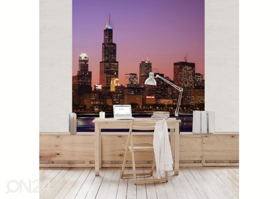 Fliis fototapeet Chicago Skyline suurendatud