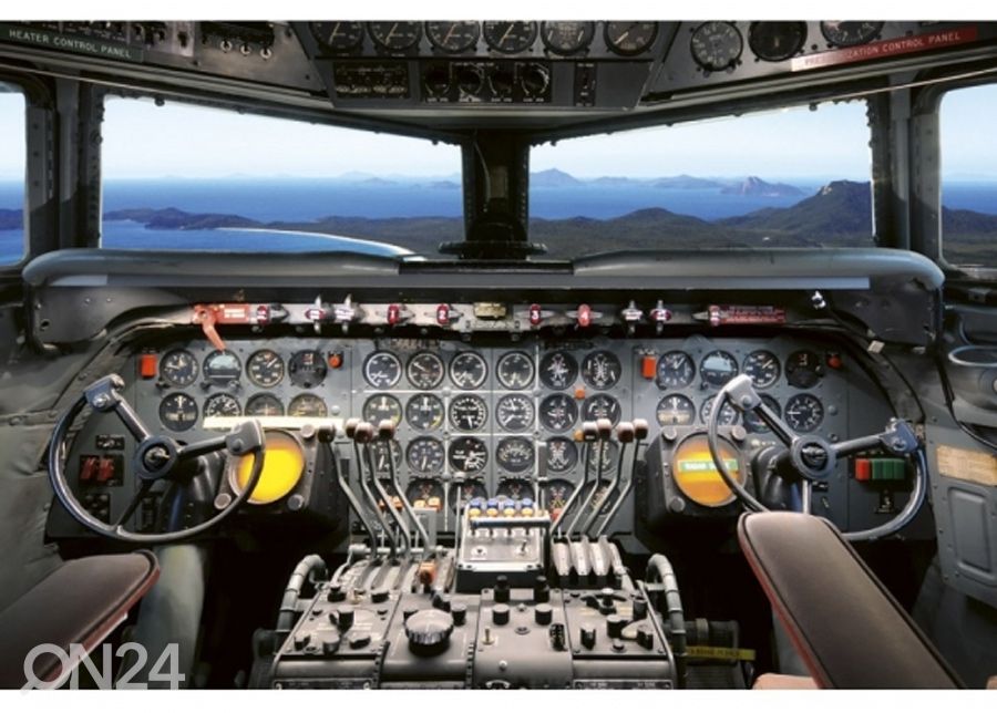 Fliis fototapeet Cockpit view 225x250 cm suurendatud