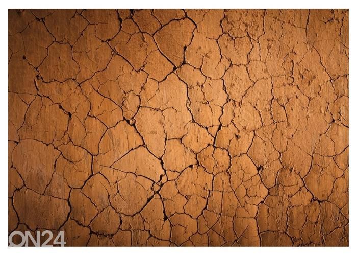 Fliis fototapeet Cracks of the Dried Soil in Arid Season 400x260 cm suurendatud