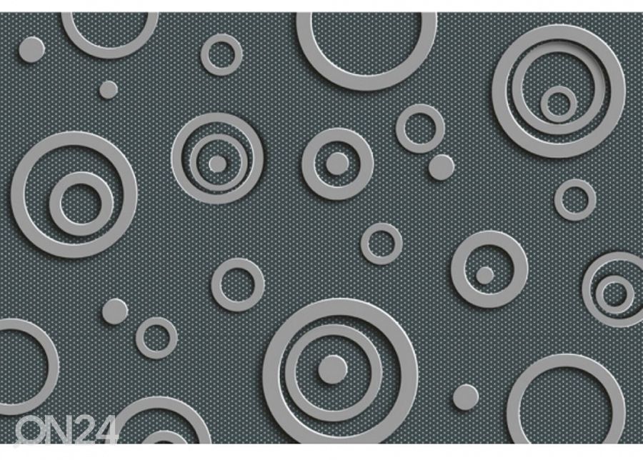 Fliis fototapeet Metal circles 225x250 cm suurendatud