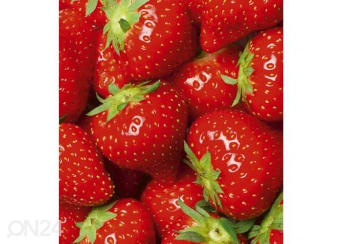 Fliis fototapeet Strawberry 225x250 cm suurendatud
