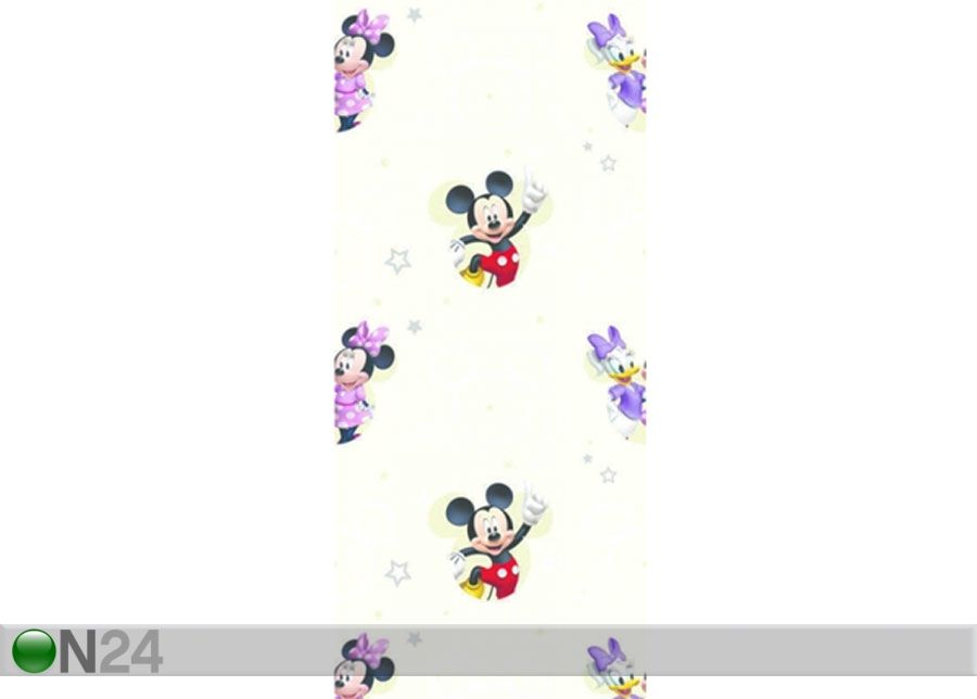 Fliistapeet Mickey Mouse and Girls, Beige 53x1000 cm suurendatud