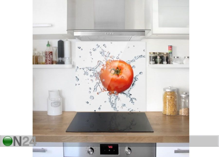 Fotoklaas, köögi tagasein Fresh Tomato 59x60 cm suurendatud