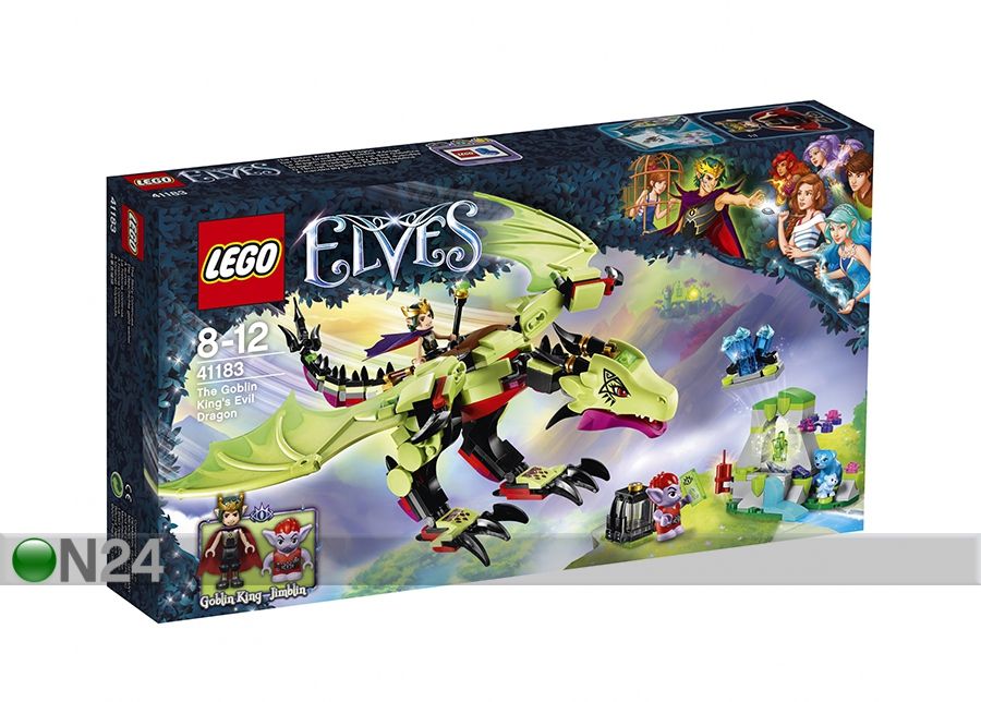 Goblinite kuninga kuri draakon Lego Elves suurendatud