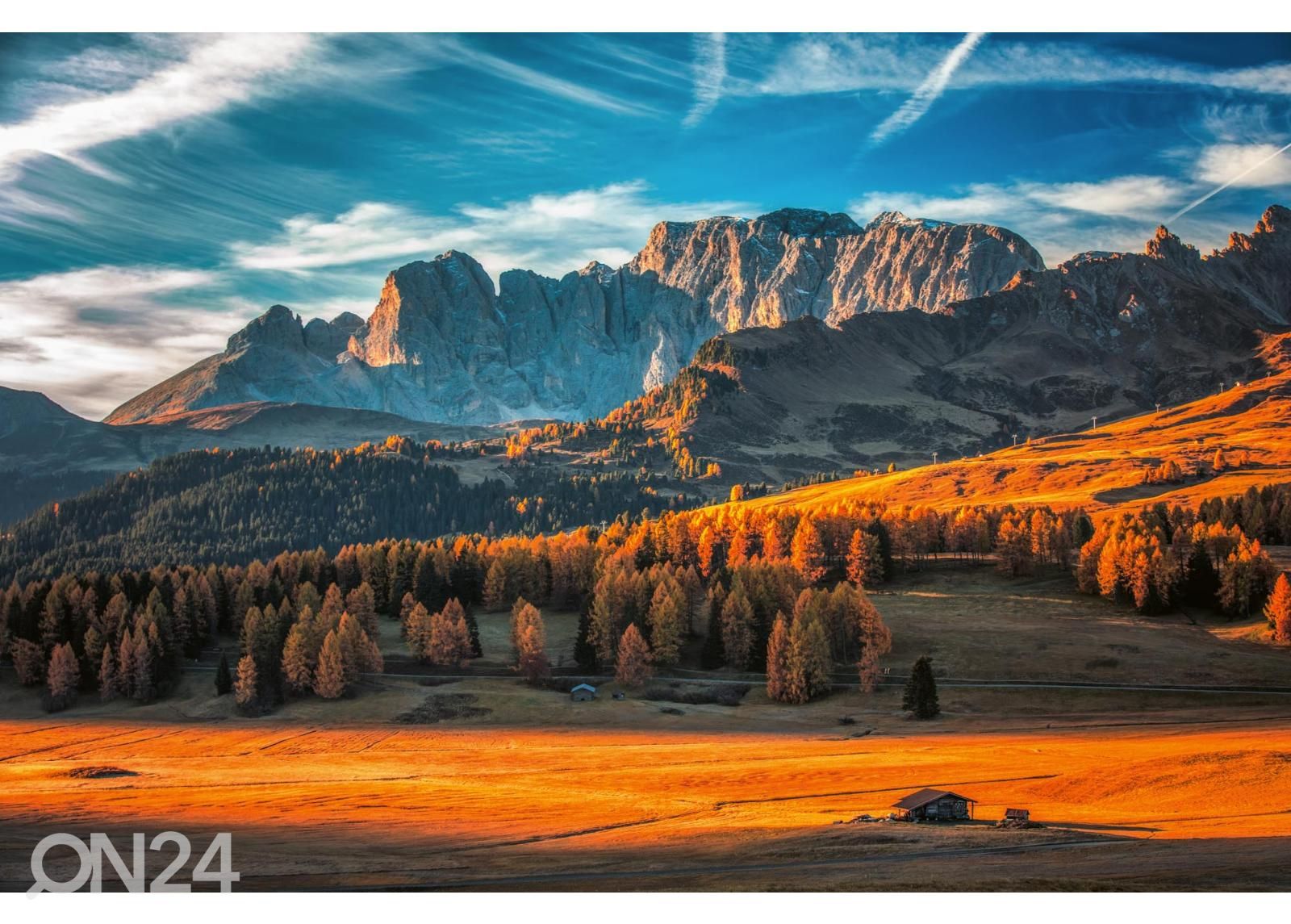 Isekleepuv fototapeet Autumn Sunrise Scenery suurendatud