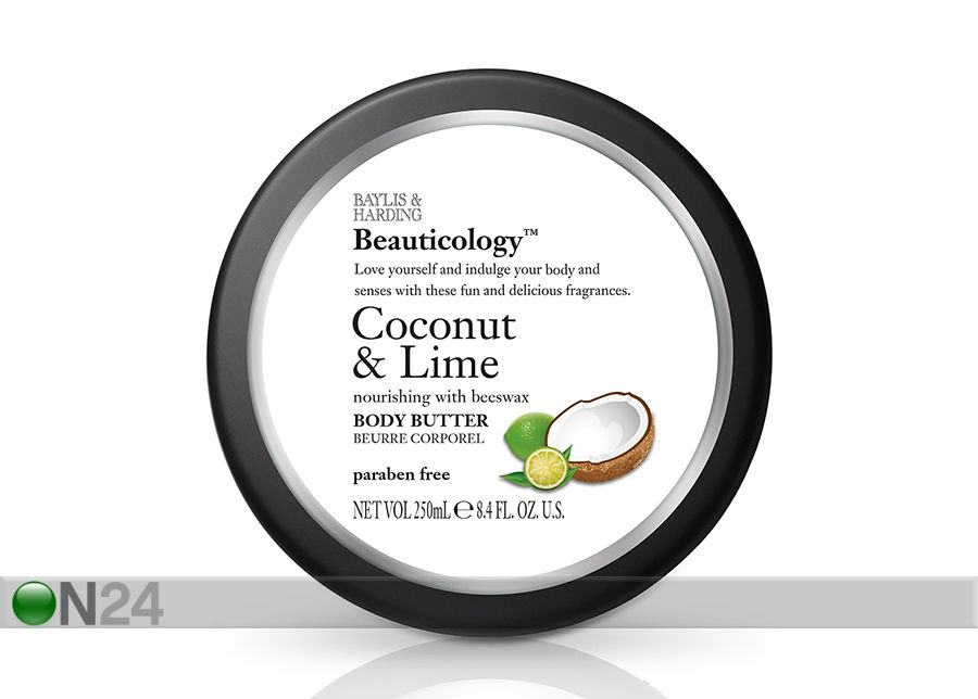 Kehavõi Beautycology kookos ja laim 250 ml suurendatud