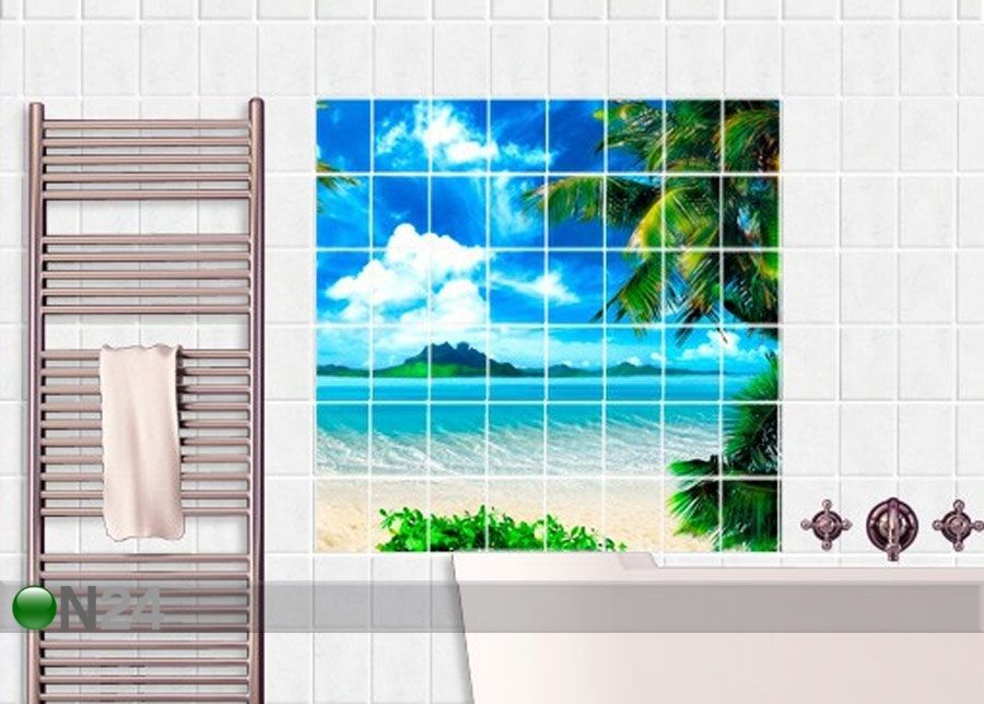 Kleebised seinaplaatidele Dream vacation, 120x120 cm suurendatud