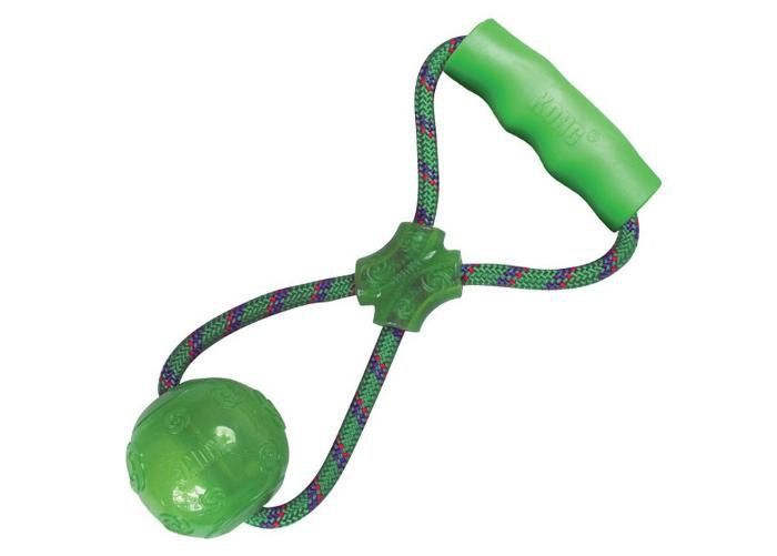 Koera mänguasi squeezz pall kummist nööriga m suurendatud