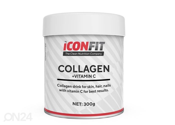 Kollageen + Vitamiin C 300 g jõhvika Iconfit suurendatud