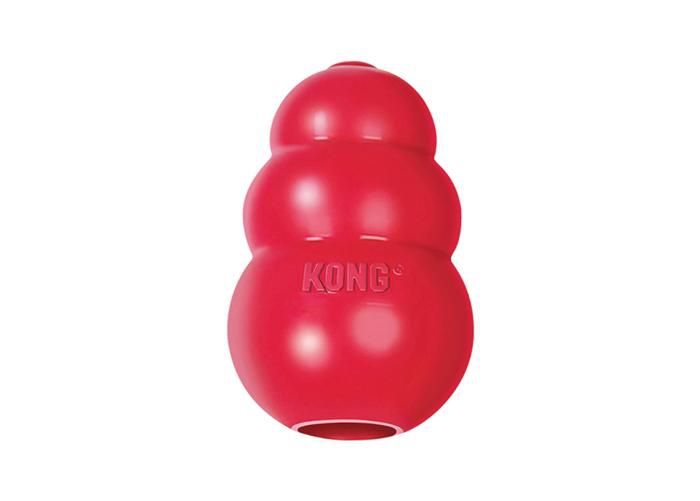 Kong koera mänguasi classic täidetav l punane suurendatud