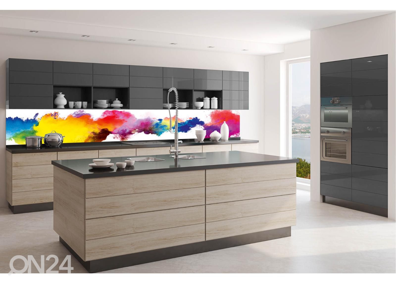 Köögi tagasein Abstract blust of colors 180x60 cm suurendatud