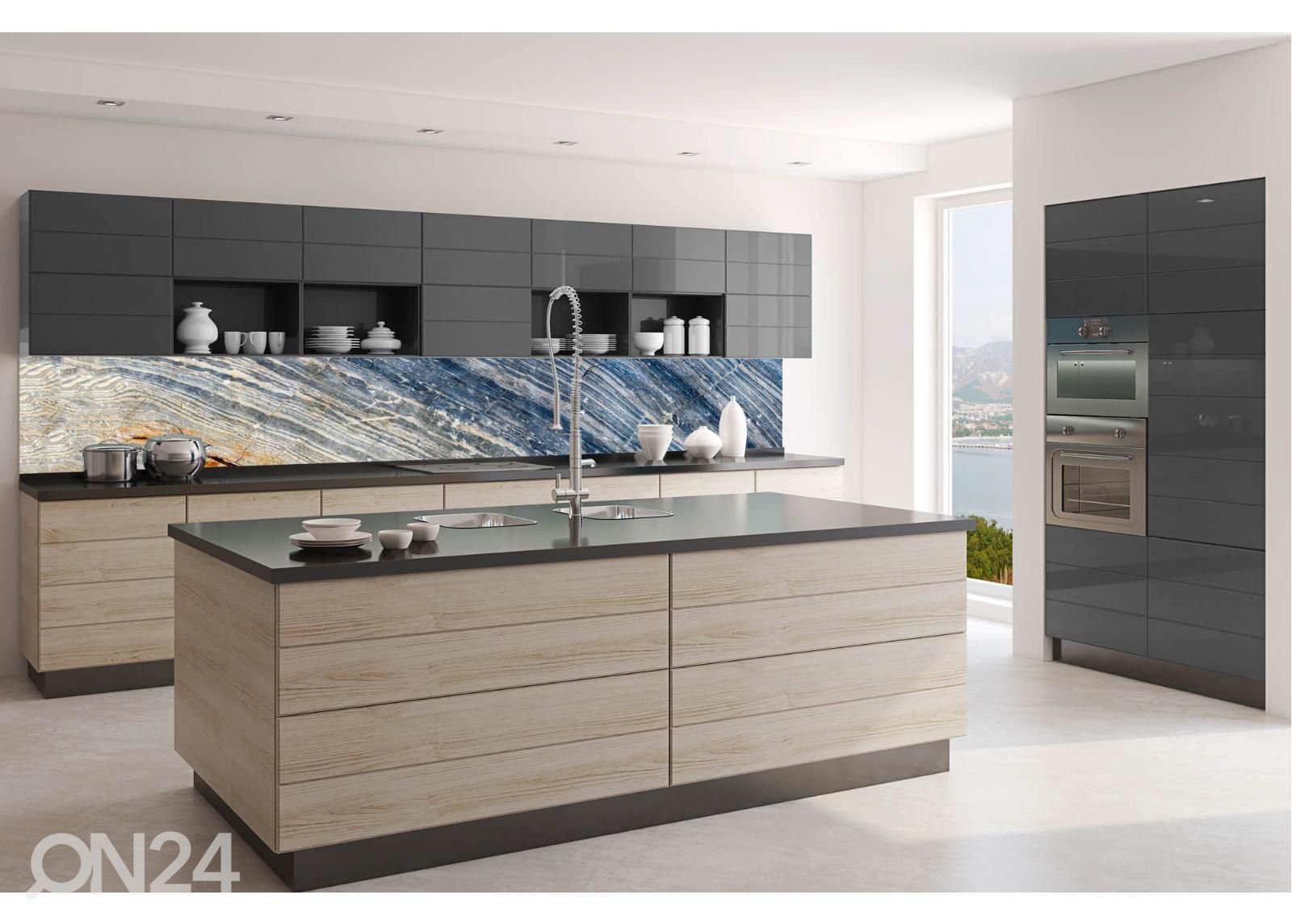 Köögi tagasein Marble stone texture 180x60 cm suurendatud