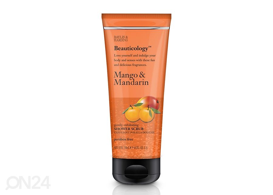 Kooriv dušigeel Beautycology mango ja mandariin 250 ml suurendatud