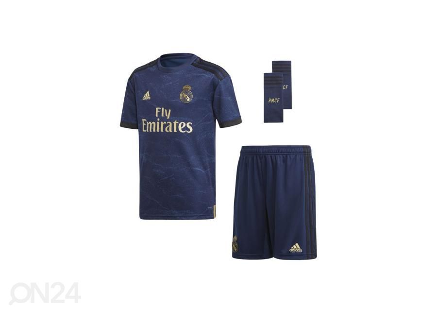 Laste jalgpallikomplekt Adidas Real Madrid Away Jr Kit FJ3150 suurendatud