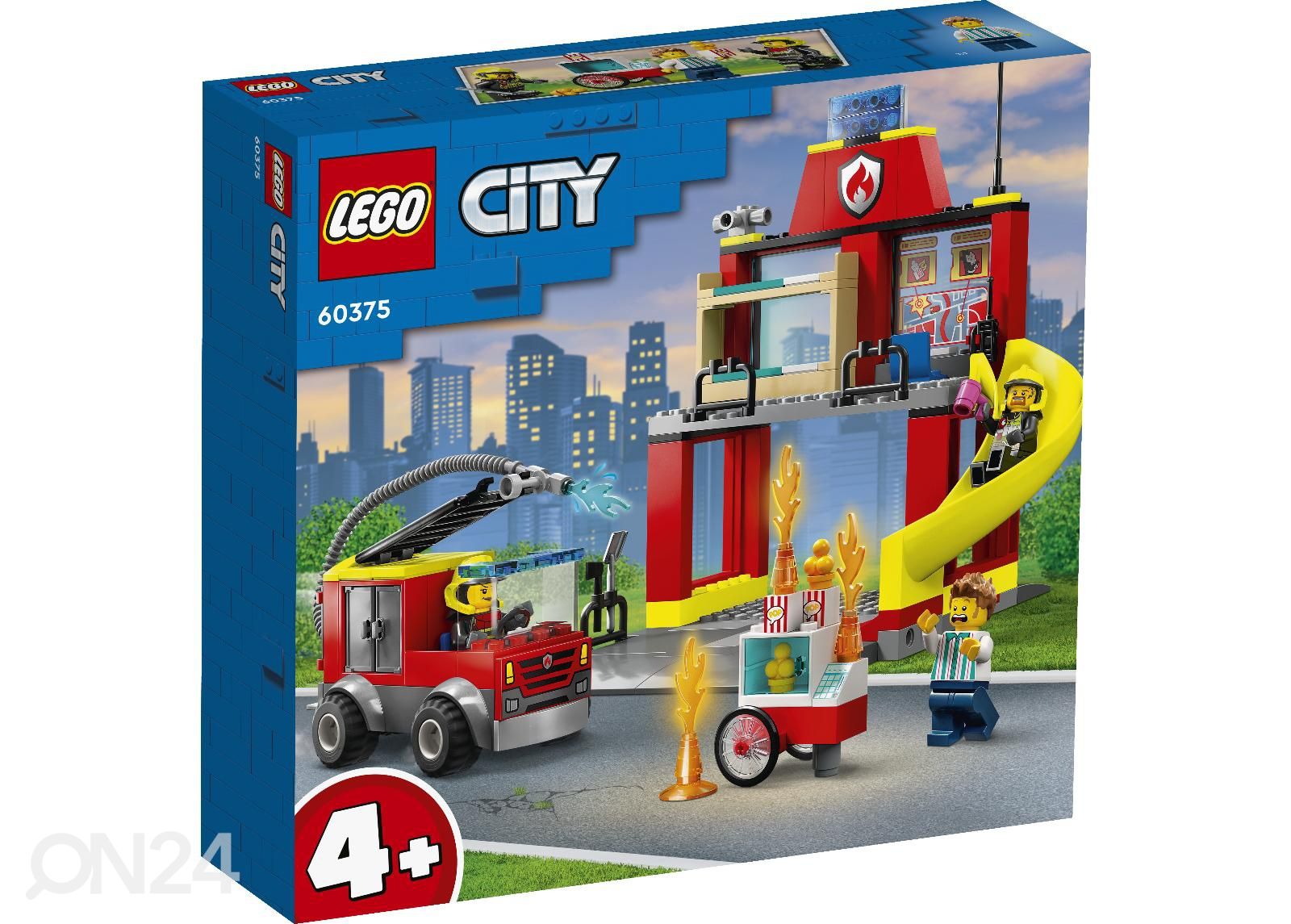 LEGO City Tuletõrjedepoo ja tuletõrjeauto suurendatud