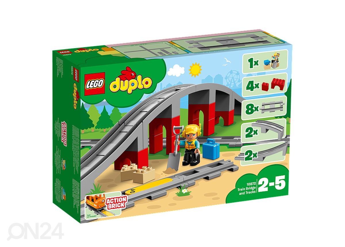 LEGO DUPLO Rongisild ja rööpad suurendatud