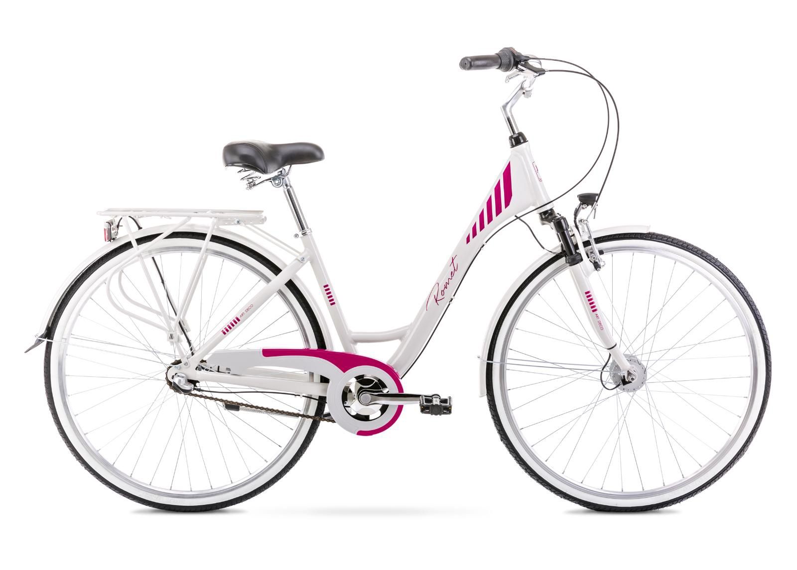 Linnajalgratas naistele 19 L ART DECO 3 hall-roosa suurendatud