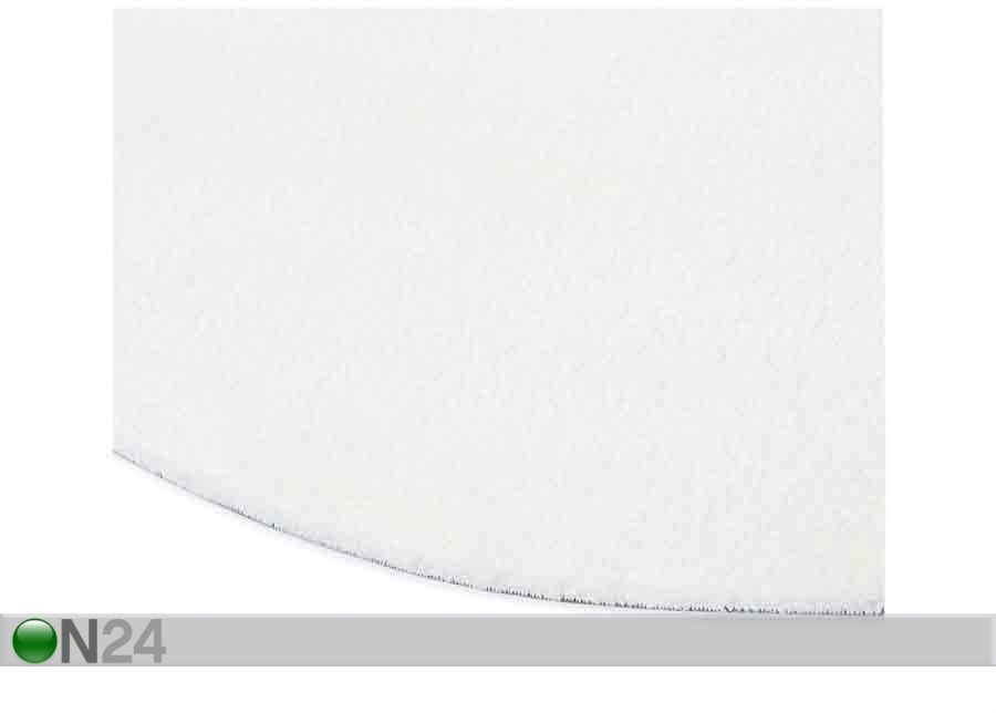 Narma veluurvaip Noble white ümar Ø 133 cm suurendatud