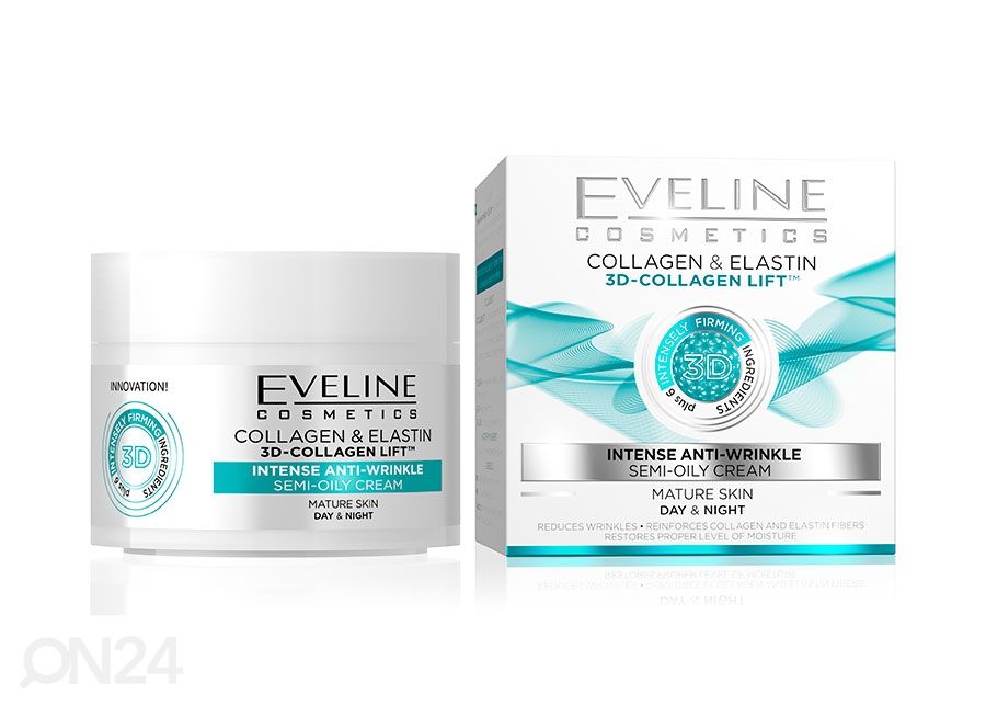 Nature Line näokreem 3D-kollageeniga Eveline Cosmetics 50ml suurendatud