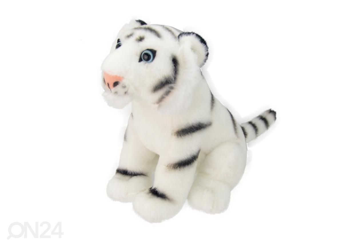 Pehme mänguasi valge tiiger Wild Planet 25 cm suurendatud