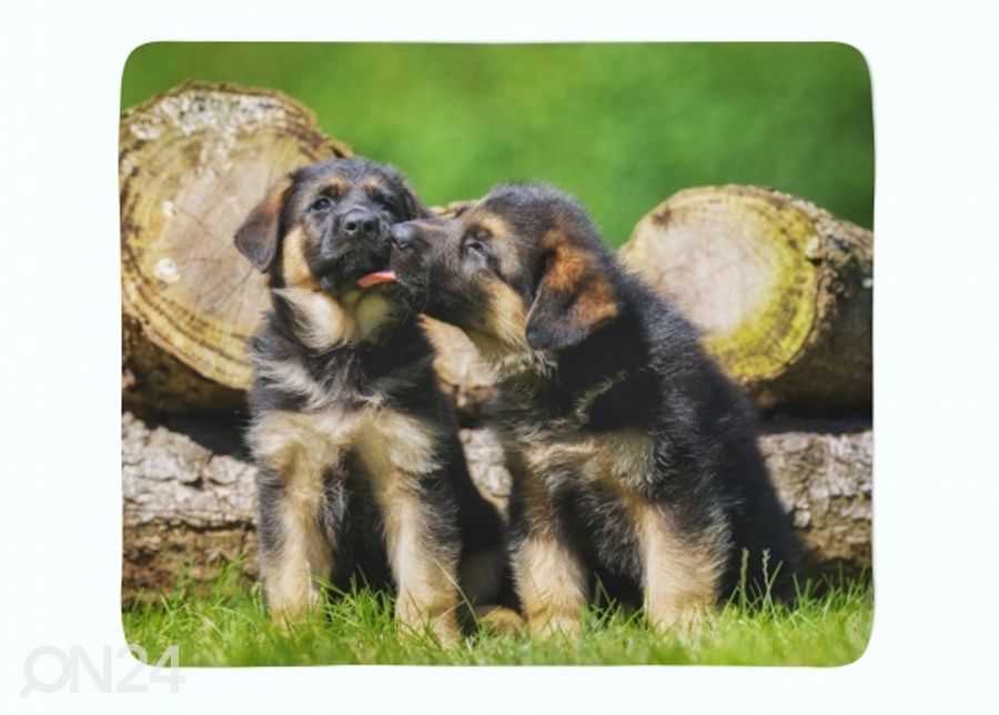 Pleed Cute German Shepherd Puppies 130x150 cm suurendatud