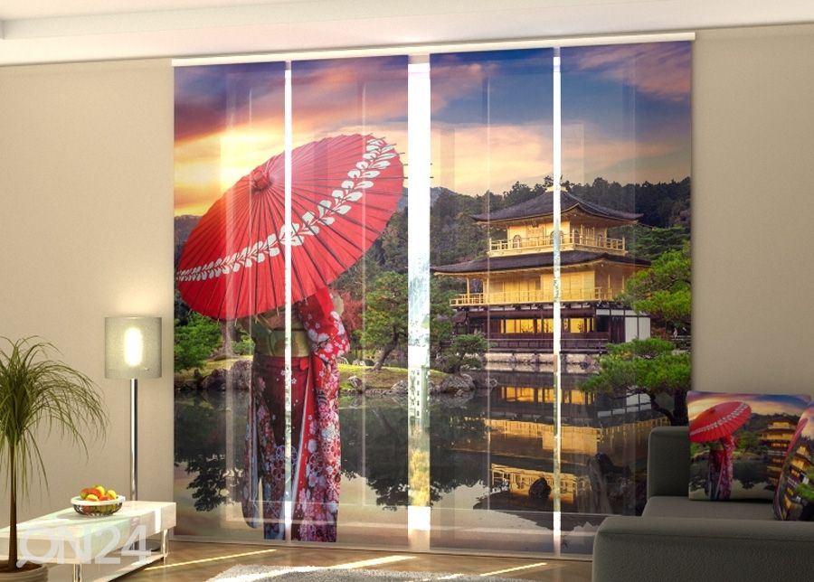 Poolpimendav paneelkardin Woman in Kimono 240x240 cm suurendatud