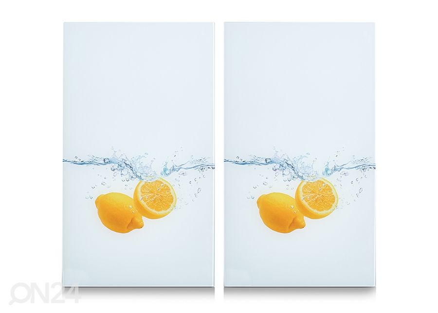 Pritsmekaitse/pliidiplaadikate Lemon Splash 52x30 cm 2 tk suurendatud