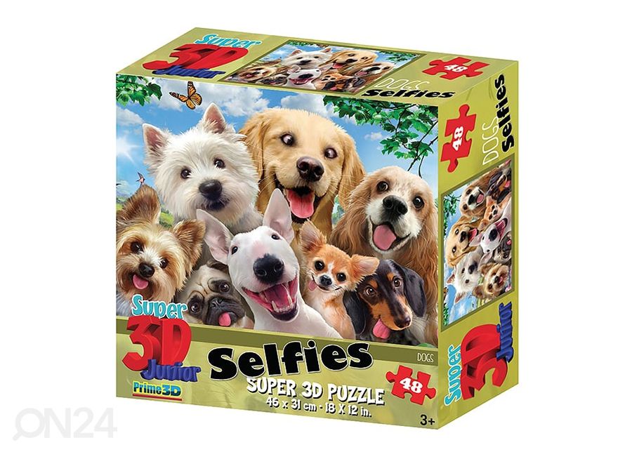 Pusle 3D Koerad Selfies 48 tk suurendatud