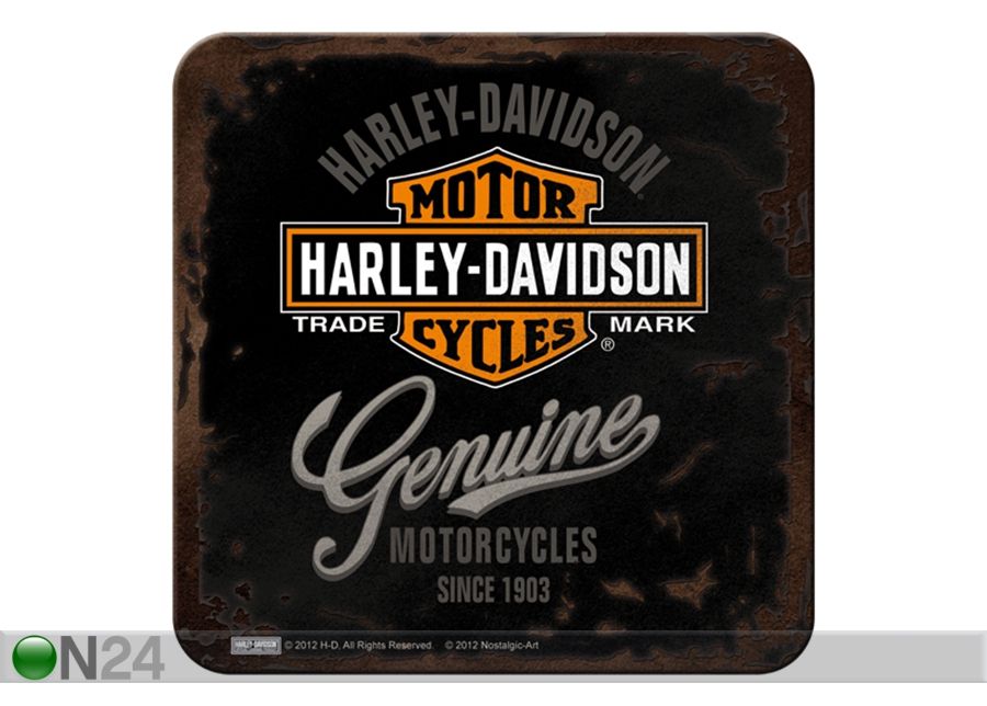 Retro klaasialus Harley-Davidson Genuine 4 tk suurendatud