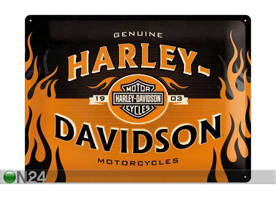 Retro metallposter Harley-Davidson 1903 logo 30x40 cm suurendatud